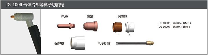 mg冰球突破JG-100Ⅱ气体冷却等离子切割枪