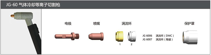 mg冰球突破JG-60气体冷却等离子切割枪